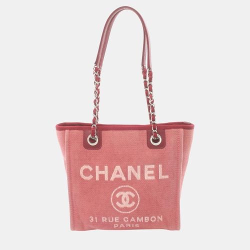 Canvas Leather Deauville Pm Tote Bag - Chanel - Modalova