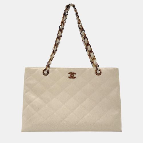 Light Caviar Skin Leather Wood Handbag - Chanel - Modalova