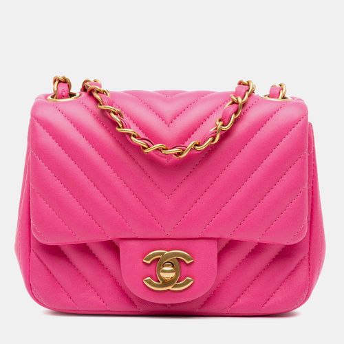 Mini Square Classic Chevron Lambskin Flap - Chanel - Modalova