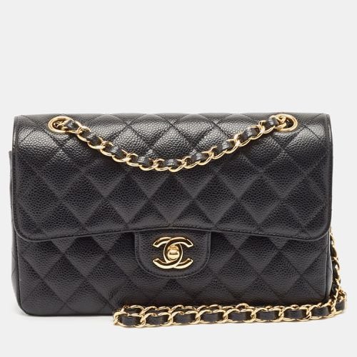 Quilted Caviar Leather Small Classic Double Flap Bag - Chanel - Modalova