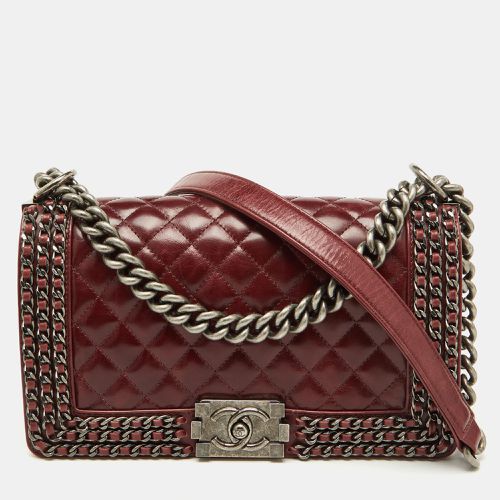 Quilted Leather Medium Chain Around Boy Flap Bag - Chanel - Modalova