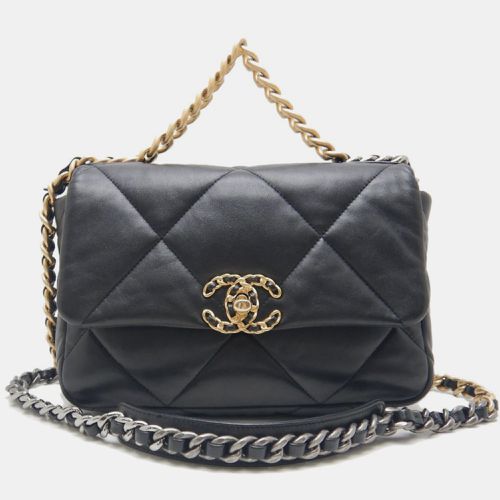 Leather Lambskin 19 Large Chain Shoulder Bag - Chanel - Modalova