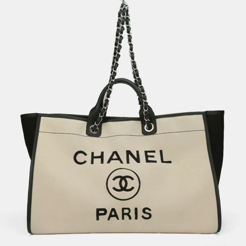 Canvas Deauville Wool Leather Tote Bag - Chanel - Modalova