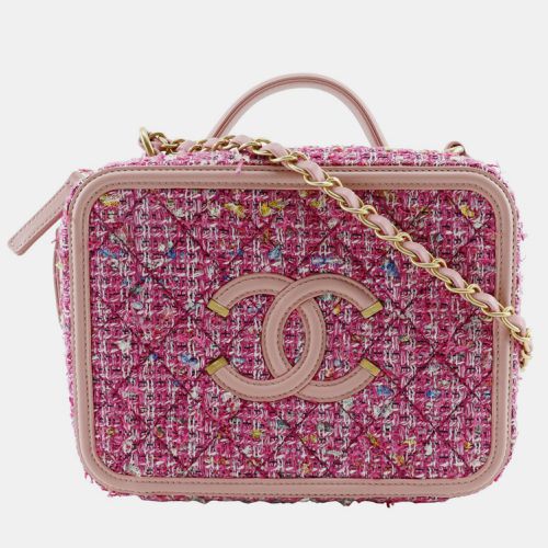 Canvas Tweed Lambskin CC Filigree Shoulder Bag - Chanel - Modalova