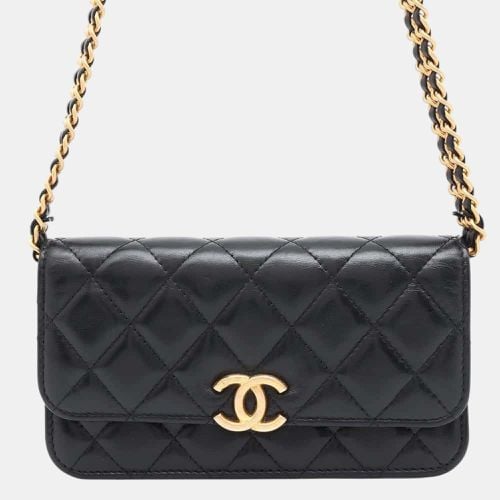 Lambskin Leather Coco Mark Wallet On Chain - Chanel - Modalova