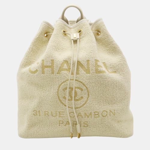 Deauville Line Rucksack Shoulder Bag Chain Velour Light - Chanel - Modalova