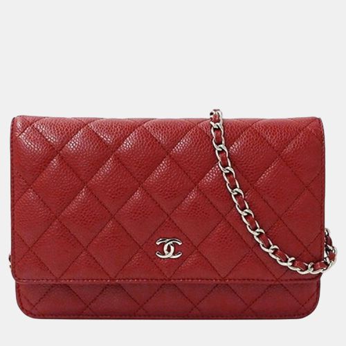 Wallet Matelasse Shoulder Chain Caviar Skin - Chanel - Modalova