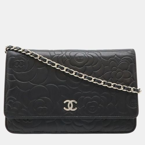 Lambskin Leather Camellia Wallet On Chain - Chanel - Modalova