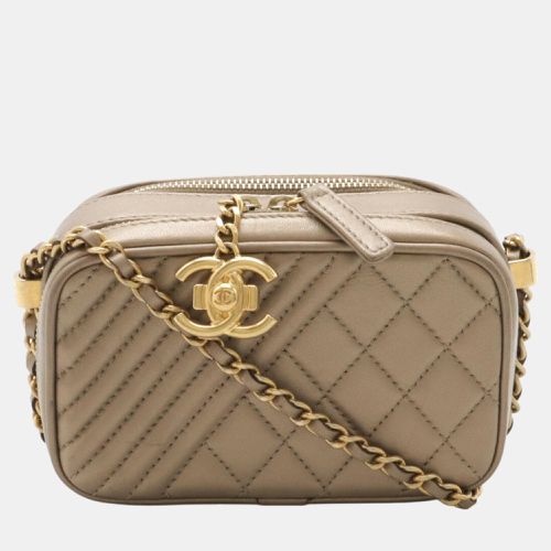 Bronze Quilted Leather Coco Boy Camera Bag - Chanel - Modalova