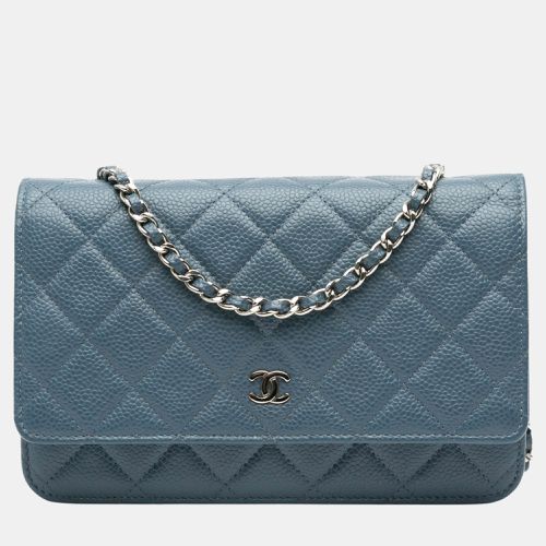 CC Quilted Caviar Wallet on Chain - Chanel - Modalova