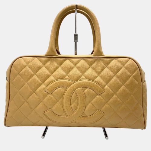 Caviar Skin Matelasse Coco Mark Bowling Bag Handbag - Chanel - Modalova