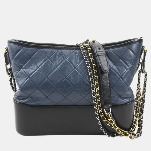 Navy Leather Gabrielle Large Hobo Bag - Chanel - Modalova