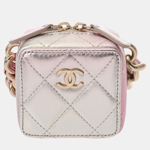 Matelasse Chain Bag Silver/ Lambskin Shoulder - Chanel - Modalova