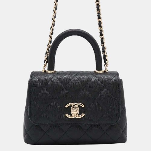 Caviar Leather Mini Coco Handle Chain Shoulder Bag - Chanel - Modalova