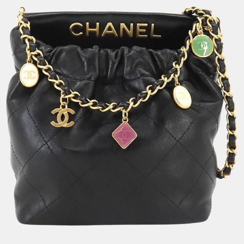 Small Bucket Chain Shoulder Bag Leather Gold Metal Charm - Chanel - Modalova