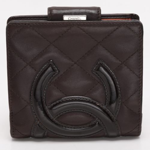 Quilted Leather Cambon Ligne Compact Wallet - Chanel - Modalova