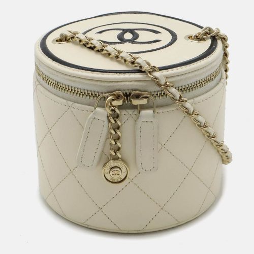 Ivory/ Leather Small Vanity Bag Chain Shoulder Bag - Chanel - Modalova