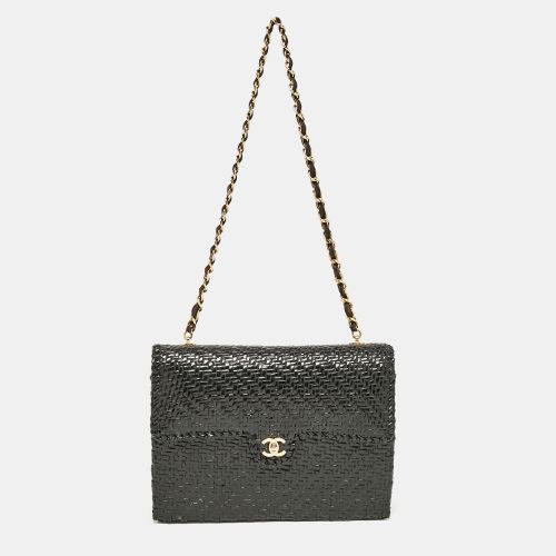 Woven Wicker Jumbo Classic Flap Bag - Chanel - Modalova