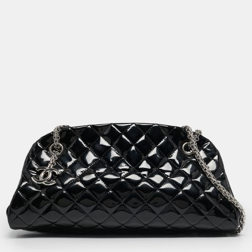 Quilted Patent Leather Medium Just Mademoiselle Bowler Bag - Chanel - Modalova