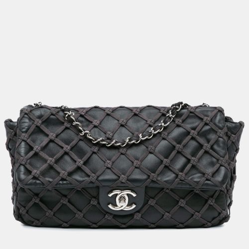 Jumbo Calfskin Canebiers Net Flap Bag - Chanel - Modalova