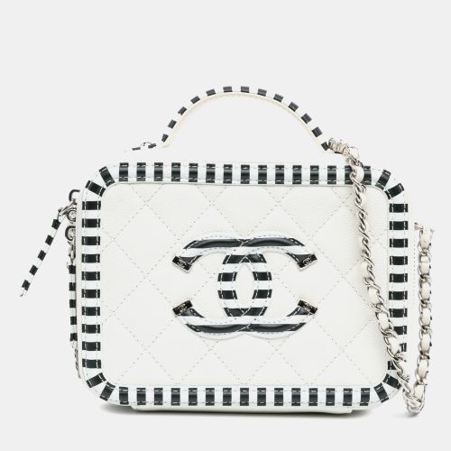 Small Caviar CC Filigree Striped Vanity Case - Chanel - Modalova