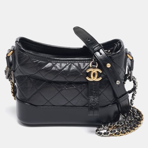 Quilted Aged Leather Small Gabrielle Bag - Chanel - Modalova