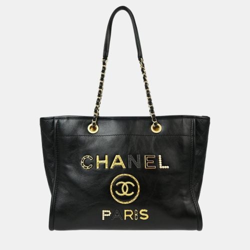 Calfskin Small Deauville Shoulder Tote Bag - Chanel - Modalova