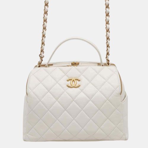 Aged Calf Leather Bowling Bag - Chanel - Modalova