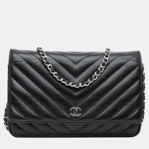 CC Chevron Lambskin Wallet On Chain - Chanel - Modalova