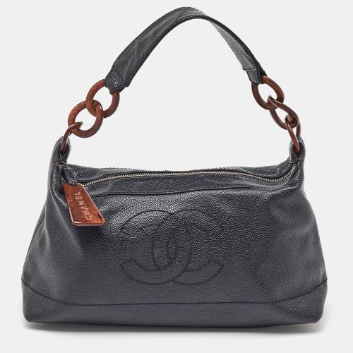 Leather Vintage CC Wood Chain Shoulder Bag - Chanel - Modalova