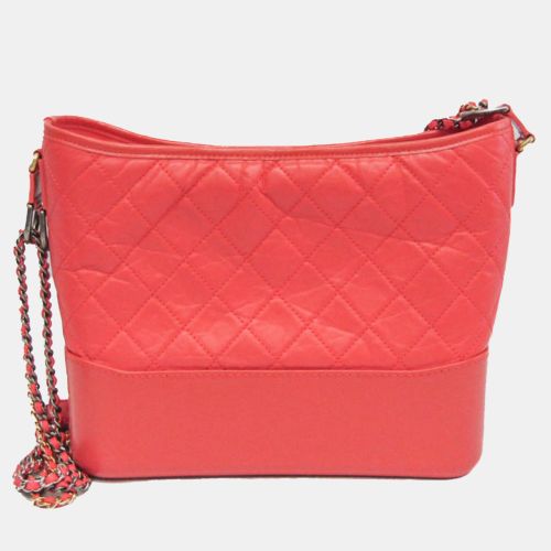 Coral Leather Gabrielle Hobo Bag - Chanel - Modalova