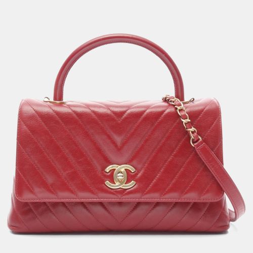 Coco Handle V Stitch Leather Top Handle Bag - Chanel - Modalova