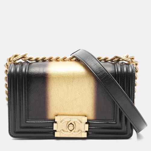 Boy Small /Gold Leather Shoulder Bag - Chanel - Modalova