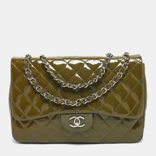 Quilted Patent Leather Jumbo Classic Single Flap Bag - Chanel - Modalova