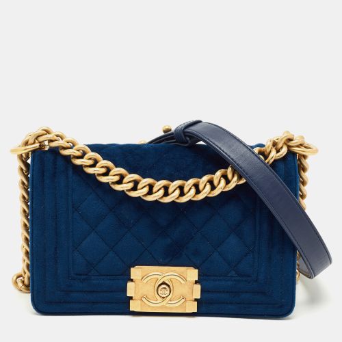 Quilted Velvet Small Boy Flap Bag - Chanel - Modalova