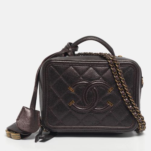 Quilted Caviar Leather Small CC Filigree Vanity Case Bag - Chanel - Modalova