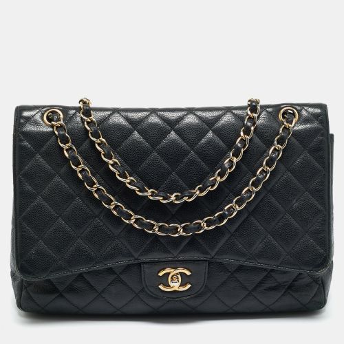 Quilted Caviar Leather Maxi Classic Single Flap Bag - Chanel - Modalova