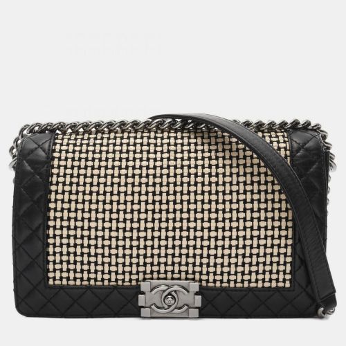 Boy Shoulder Bag Lambskin Leather Black And - Chanel - Modalova