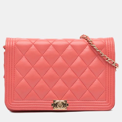 Lambskin Boy Wallet On Chain - Chanel - Modalova