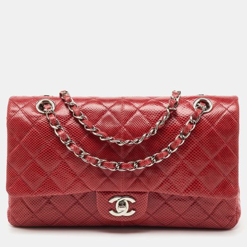 Quilted Snakeskin Medium Classic Double Flap Bag - Chanel - Modalova