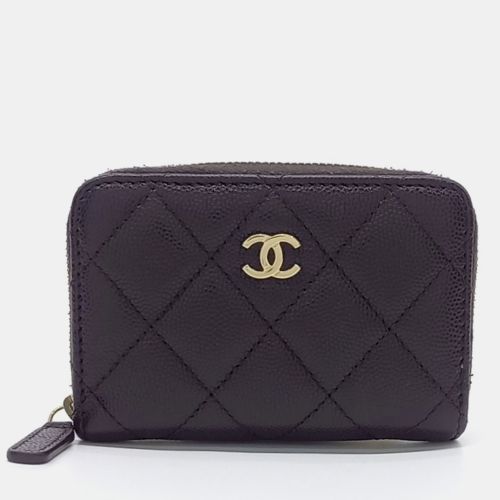 Black Leather Caviar Card Holder - Chanel - Modalova