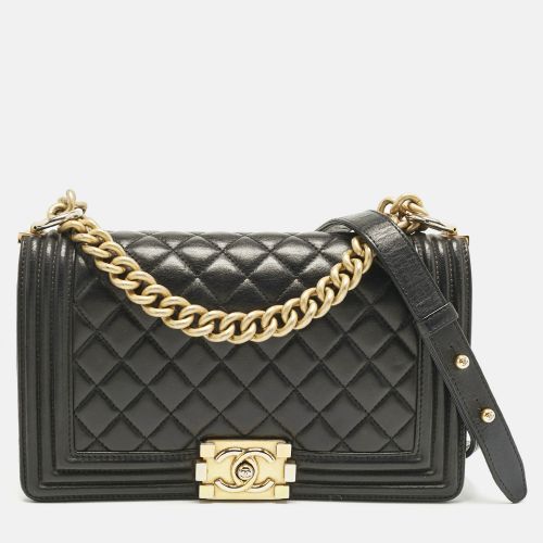 Quilted Leather Medium Boy Flap Bag - Chanel - Modalova