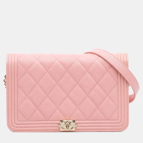Quilted Caviar Boy Wallet on Chain - Chanel - Modalova
