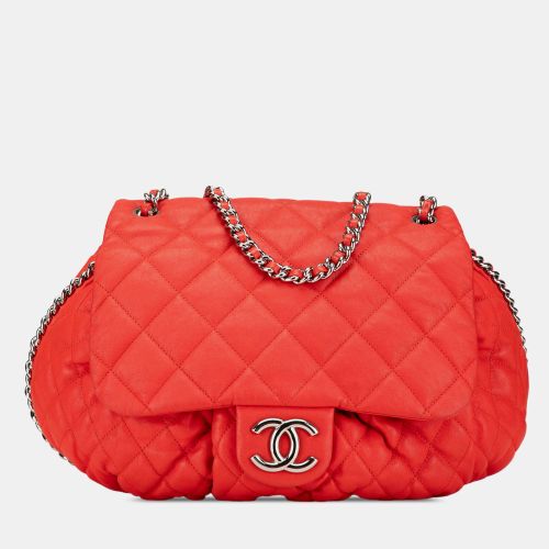 Large Quilted Lambskin Chain Around Flap - Chanel - Modalova
