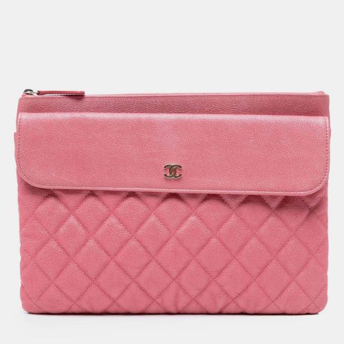 Medium CC Quilted Caviar Flap Cosmetic Case - Chanel - Modalova