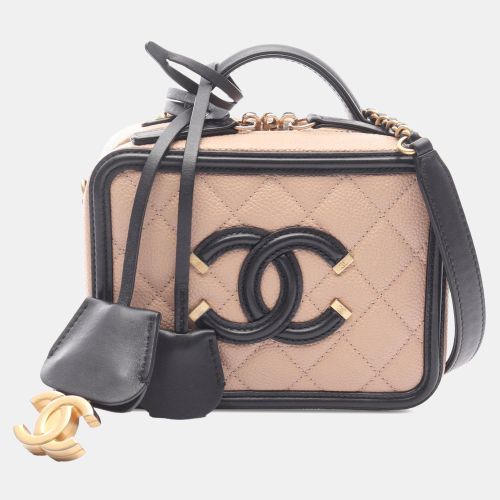 Brown Small Caviar CC Filigree Vanity Case - Chanel - Modalova