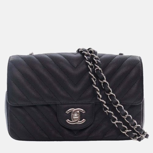 Mini Rectangular Classic Chevron Caviar Single Flap - Chanel - Modalova