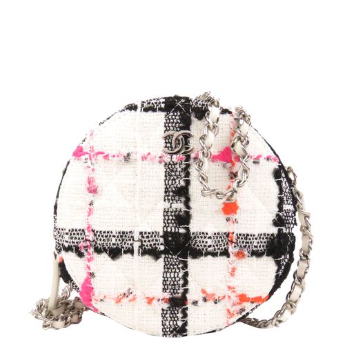 White Tweed Round As Earth Vintage Crossbody Bag - Chanel - Modalova