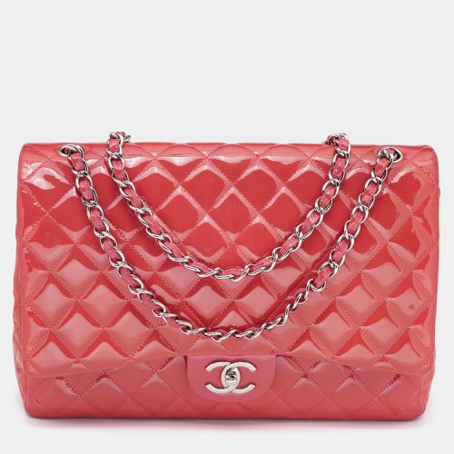 Quilted Patent Leather Maxi Classic Double Flap Bag - Chanel - Modalova