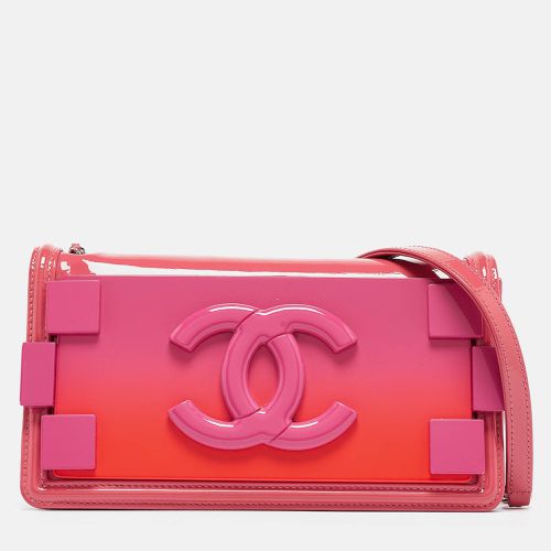 Orange Plexiglass and Patent Leather Small Boy Brick Flap Bag - Chanel - Modalova